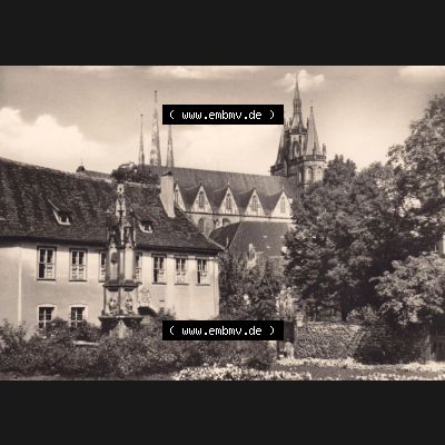 Ansichtskarte Bezirk Erfurt, Stadtkreis Erfurt, Stadt Erfurt Dom vom Hermannsplatz. Ansichtskarte bzw. Postkarte aus DDR-Zeiten der Deutschen Demokratischen Republik von Bezirk... Sammlung