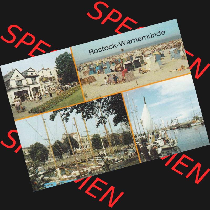 Ansichtskarte DDR Bezirk Rostock, Stadtkreis Rostock, Hansestadt Rostock, Ortsteil Seebad Warnemünde DDR 1988, 0,20 M Rostock-Warnemünde am Strom, Strand 301342-88... Sammlung