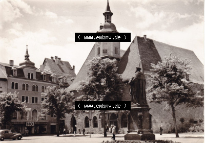 Ansichtskarte DDR Bezirk Gera, Stadtkreis Jena, Stadt Jena: In s/w Schwarzweiß Rathaus (1) Sammlung