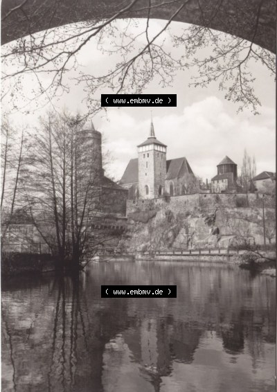 Ansichtskarte DDR Bezirk Dresden, Kreis Bautzen, Stadt Bautzen: In s/w Schwarzweiß Postkarte Michaeliskirche in Bautzen (1) Sammlung