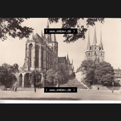Ansichtskarte Bezirk Erfurt, Stadtkreis Erfurt, Stadt Erfurt Dom und Severikirche. Ansichtskarte bzw. Postkarte aus DDR-Zeiten der Deutschen Demokratischen Republik von Bezirk... Sammlung