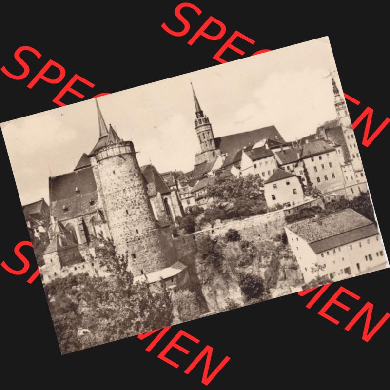 Ansichtskarte DDR Bezirk Dresden, Kreis Bautzen, Stadt Bautzen: In s/w Schwarzweiß Postkarte 1959, Blick zur Wasserkunst (1) Sammlung
