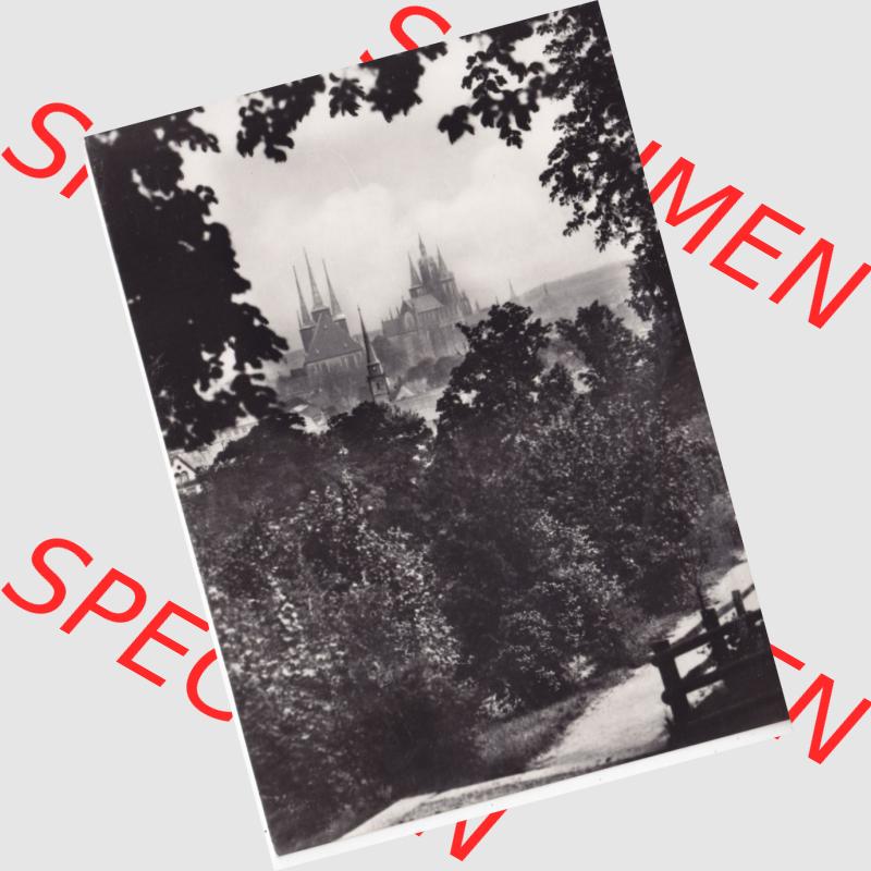 Ansichtskarte Bezirk Erfurt, Stadtkreis Erfurt, Stadt Erfurt Blick von der Gartenschau. Ansichtskarte bzw. Postkarte aus DDR-Zeiten der Deutschen Demokratischen Republik von Bezirk... Sammlung