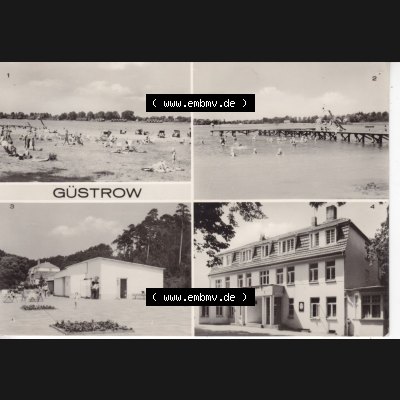 Ansichtskarte Bezirk Bezirk Schwerin, Kreis Güstrow, Stadt-Güstrow 1979, Am Inselsee, Naherholungsgebiet, Naherholungszentrum, Kurshaus am Inselsee (1) Sammlung