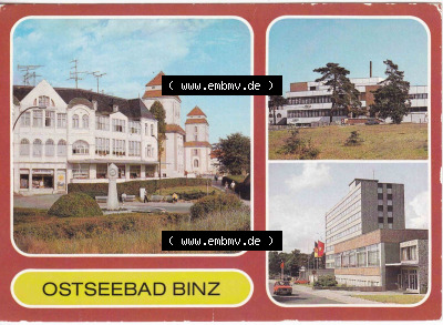 Ansichtskarte bzw. Postkarte in Farbe / Color aus DDR-Zeiten, Bezirk Rostock, Kreis Rügen Ostseebad Binz, unsortierte DDR-Sammlung Sammlung