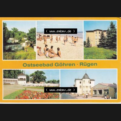 Ansichtskarte DDR Bezirk Rostock, Kreis Rügen, Ostseebad Göhren: DDR, Ostseebad Göhren - Rügen FDGB Urlaubersiedlung. Ansichtskarte bzw. Postkarte... Sammlung