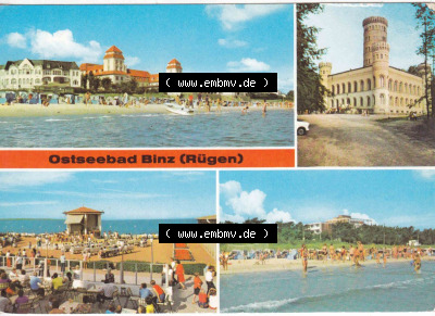 Ansichtskarte bzw. Postkarte in Farbe / Color aus DDR-Zeiten, Bezirk Rostock, Kreis Rügen Ostseebad Binz, unsortierte DDR-Sammlung Sammlung