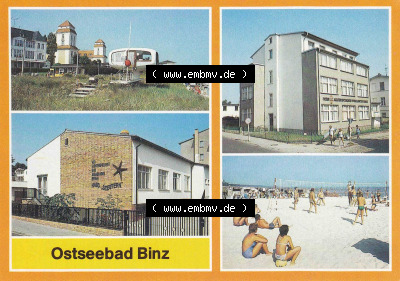 Ansichtskarte bzw. Postkarte in Farbe / Color aus DDR-Zeiten, Bezirk Rostock, Kreis Rügen Ostseebad Binz, unsortierte DDR-Sammlung Sammlung