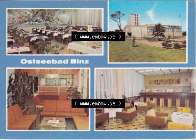 Ansichtskarte bzw. Postkarte in Farbe / Color aus DDR-Zeiten, Bezirk Rostock, Kreis Rügen Ostseebad Binz, unsortierte DDR-Sammlung Sammlung