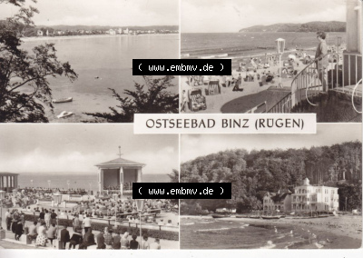 Ansichtskarte bzw. Postkarte in s/w - schwarzweiß aus DDR-Zeiten, Bezirk Rostock, Kreis Rügen Ostseebad Binz, eine Binzer DDR-Sammlung Sammlung