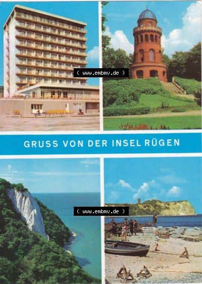 Ansichtskarte bzw. Postkarte aus DDR-Zeiten, der Insel Rügen im Norden der DDR Sammlung