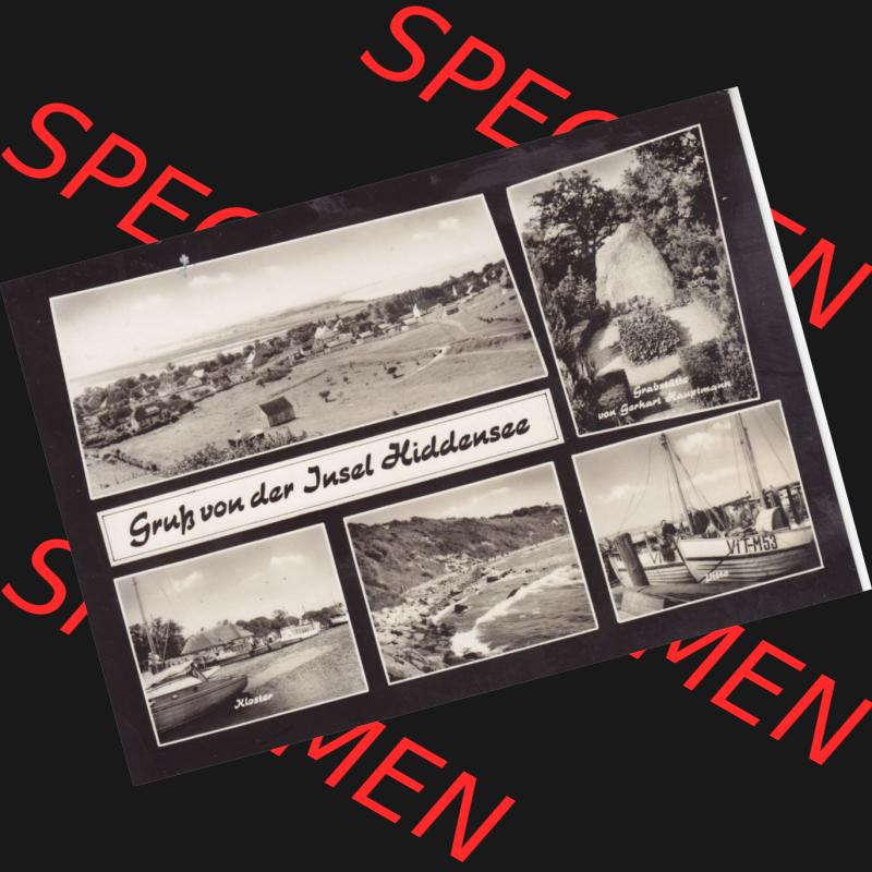 Ansichtskarte DDR Bezirk Rostock, Kreis Rügen, Insel Hiddensee, DDR, Gruß von der Insel Hiddensee. s/w - schwarzweiß Ansichtskarte bzw. Postkarte... Sammlung