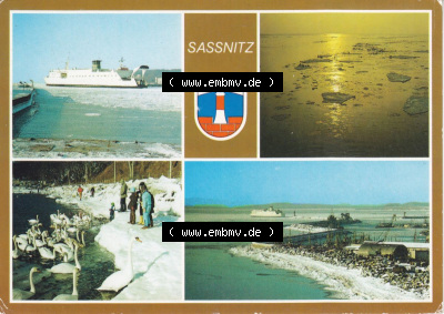 Ansichtskarte bzw. Postkarte aus DDR-Zeiten, Stadt Sassnitz im Norden der DDR Sammlung