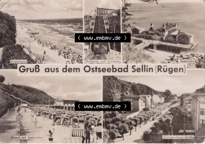 Ansichtskarte bzw. Postkarte aus DDR-Zeiten, Bezirk Rostock, Insel Rügen, Ostseebad Sellin der DDR Sammlung