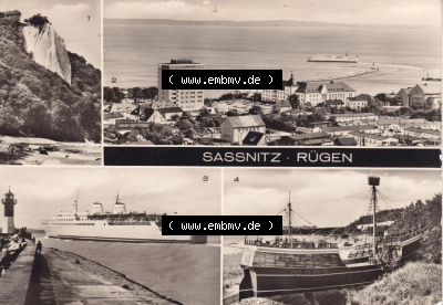 Ansichtskarte bzw. Postkarte aus DDR-Zeiten, Stadt Sassnitz im Norden der DDR Sammlung
