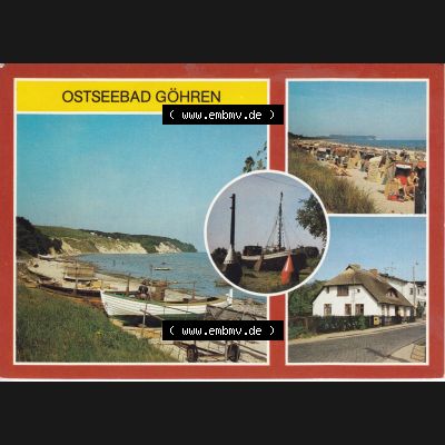 Ansichtskarte DDR Bezirk Rostock, Kreis Rügen, Ostseebad Göhren: DDR, Ostseebad Göhren (Rügen), Museumsschiff Luise, Stand. Ansichtskarte... Sammlung