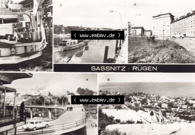 Ansichtskarte bzw. Postkarte aus DDR-Zeiten, Stadt Sassnitz im Norden der DDR Sammlung