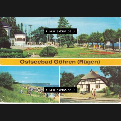 Ansichtskarte DDR Bezirk Rostock, Kreis Rügen, Ostseebad Göhren: DDR, Ostseebad Göhren (Rügen), Strandpromenade. Ansichtskarte bzw.... Sammlung