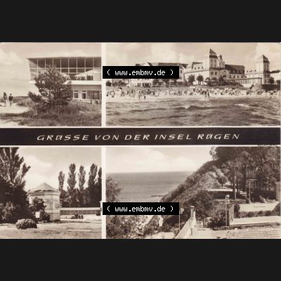 Ansichtskarte DDR Bezirk Rostock, Kreis Rügen, mit Insel Rügen allgemeiner Ansichtskarte: Baabe, Binz, Göhren, Sellin. Ansichtskarte bzw.... Sammlung