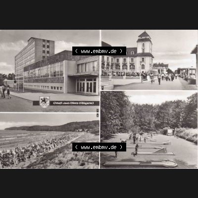 Alte Ansichtskarte DDR Bezirk Rostock, Kreis Rügen, Ostseebad Binz, DDR, Gruß aus Binz (Rügen). Ansichtskarte bzw. Postkarte in s/w -... Sammlung