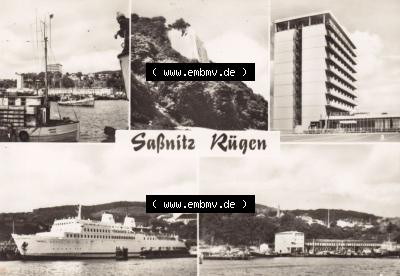 Ansichtskarte bzw. Postkarte aus DDR-Zeiten, Stadt Sassnitz im Norden der DDR Sammlung