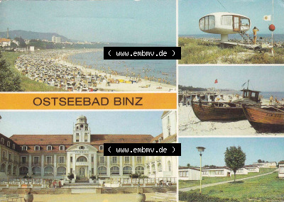 Ansichtskarte bzw. Postkarte in Farbe / Color aus DDR-Zeiten, Bezirk Rostock, Kreis Rügen Ostseebad Binz, unsortierte DDR-Sammlung Sammlung