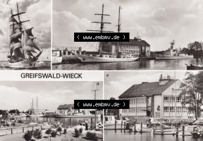 Ansichtskarte bzw. Postkarte in schwarzweiß - s/w aus DDR-Zeiten, Bezirk Rostock, Kreis Greifswald, unsortierte DDR-Sammlung Sammlung
