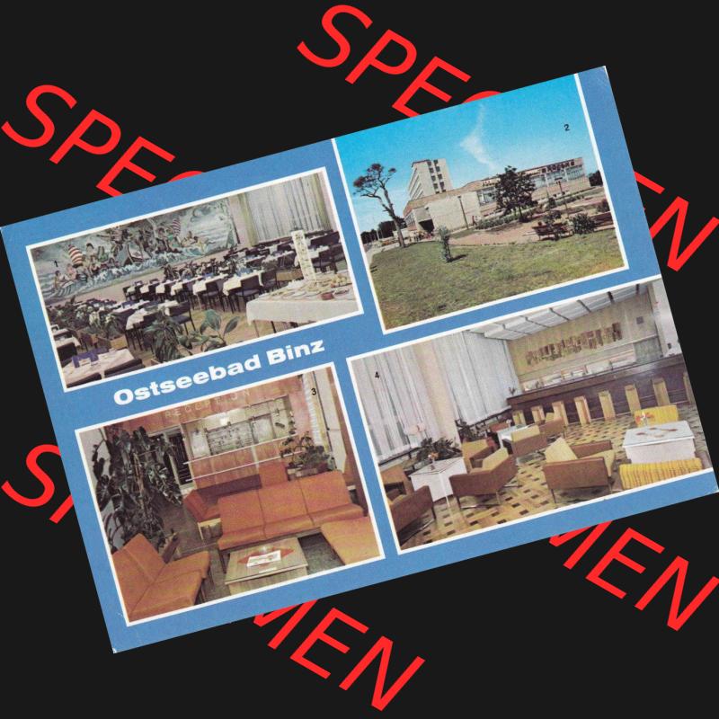 Ansichtskarte DDR Bezirk Rostock, Kreis Rügen, Ostseebad Binz, in Farbe - Color DDR, FDGB-Urlauberheim Rügen in Binz. Ansichtskarte bzw. Postkarte in Farbe... Sammlung