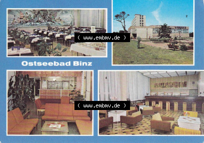 Ansichtskarte bzw. Postkarte in Farbe / Color aus DDR-Zeiten, Bezirk Rostock, Kreis Rügen Ostseebad Binz, unsortierte DDR-Sammlung Sammlung