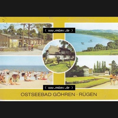 Ansichtskarte DDR Bezirk Rostock, Kreis Rügen, Ostseebad Göhren: DDR, Ostseebad Göhren - Rügen, Zeltplatzgaststätte Zur Düne. Ansichtskarte... Sammlung