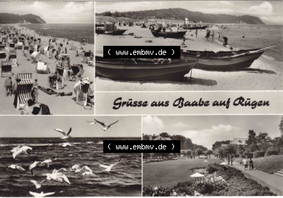 Ansichtskarte bzw. Postkarte aus DDR-Zeiten, Ostseebad Baabe im Norden der DDR Sammlung