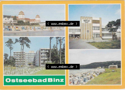 Ansichtskarte bzw. Postkarte in Farbe / Color aus DDR-Zeiten, Bezirk Rostock, Kreis Rügen Ostseebad Binz, unsortierte DDR-Sammlung Sammlung