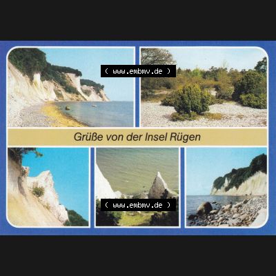 Ansichtskarte DDR Bezirk Rostock, Kreis Rügen, Insel Rügen allgemein, Grüße von der Insel Rügen, Steilufer, Feuersteinfelder, Wissower Klinken,... Sammlung