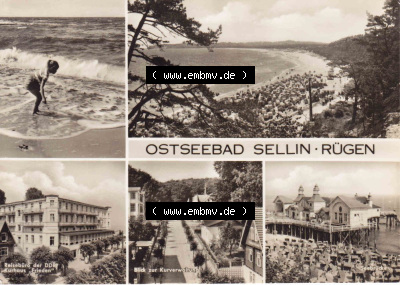 Ansichtskarte bzw. Postkarte aus DDR-Zeiten, Ostseebad Sellin im Norden der DDR Sammlung