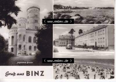 Ansichtskarte bzw. Postkarte in s/w - schwarzweiß aus DDR-Zeiten, Bezirk Rostock, Kreis Rügen Ostseebad Binz, eine Binzer DDR-Sammlung Sammlung
