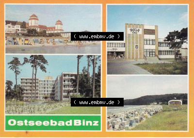 Ansichtskarte bzw. Postkarte in Farbe / Color aus DDR-Zeiten, Bezirk Rostock, Kreis Rügen Ostseebad Binz, unsortierte DDR-Sammlung Sammlung