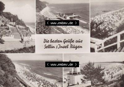 Ansichtskarte bzw. Postkarte aus DDR-Zeiten, Ostseebad Sellin im Norden der DDR Sammlung