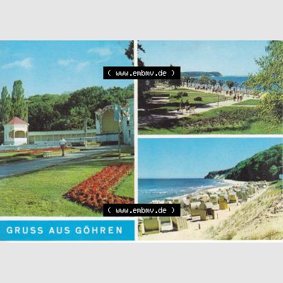 Ansichtskarte DDR Bezirk Rostock, Kreis Rügen, Ostseebad Göhren: DDR, Gruss aus Göhren. Ansichtskarte bzw. Postkarte aus DDR-Zeiten der Deutschen Demokratischen... Sammlung