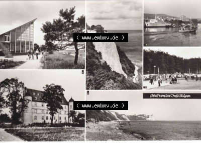 Ansichtskarte bzw. Postkarte aus DDR-Zeiten, der Insel Rügen im Norden der DDR Sammlung