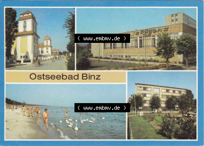 Ansichtskarte bzw. Postkarte in Farbe / Color aus DDR-Zeiten, Bezirk Rostock, Kreis Rügen Ostseebad Binz, unsortierte DDR-Sammlung Sammlung