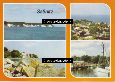 Ansichtskarte bzw. Postkarte aus DDR-Zeiten, Stadt Sassnitz im Norden der DDR Sammlung