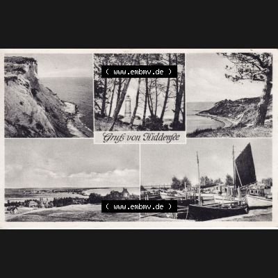 Ansichtskarte DDR Bezirk Rostock, Kreis Rügen, Insel und Gemeinde Hiddensee, Gruß aus Hiddensee, mit Sonderstempel Sellin Mein Ostseebad. Ansichtskarte bzw.... Sammlung