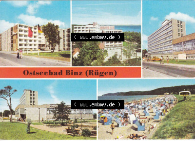 Ansichtskarte bzw. Postkarte in Farbe / Color aus DDR-Zeiten, Bezirk Rostock, Kreis Rügen Ostseebad Binz, unsortierte DDR-Sammlung Sammlung