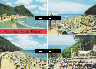 Ansichtskarte bzw. Postkarte aus DDR-Zeiten, Ostseebad Sellin im Norden der DDR Sammlung