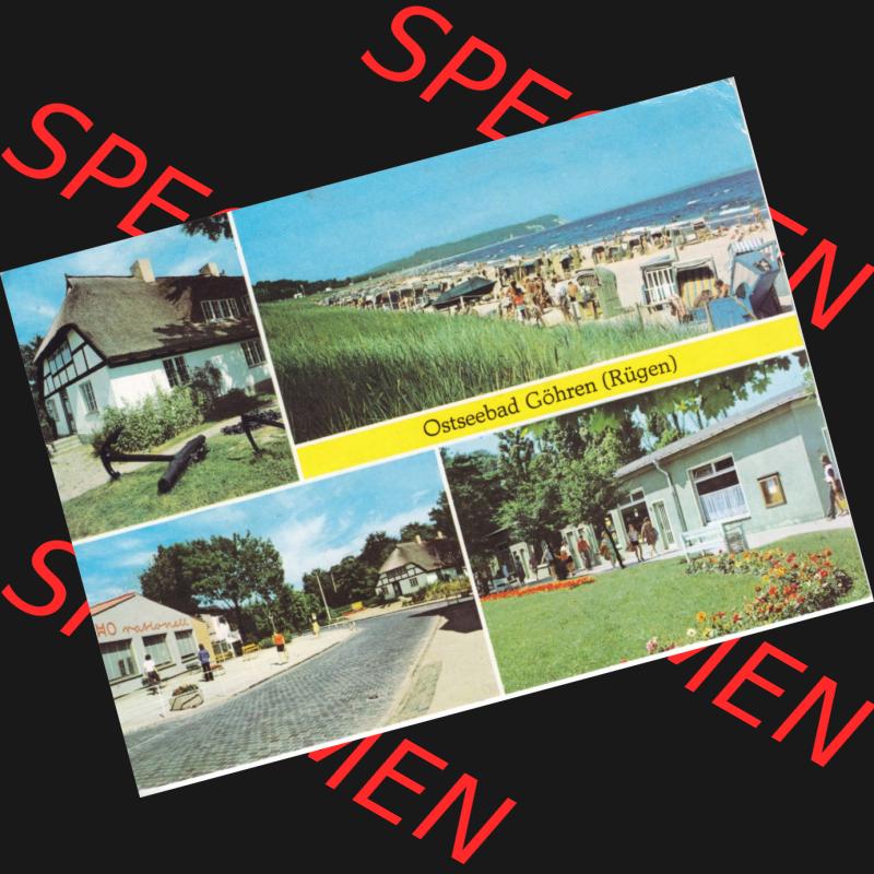 Ansichtskarte DDR Bezirk Rostock, Kreis Rügen, Ostseebad Göhren: DDR, Ostseebad Göhren, Mönchguter Heimatmuseum, Strand. Ansichtskarte bzw.... Sammlung