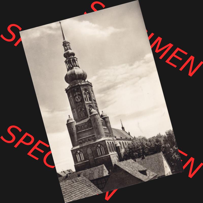 Ansichtskarte DDR Bezirk Rostock, Kreis Greifswald unsortiert Dom St. Nicolai I.. Ansichtskarte bzw. Postkarte in schwarzweiß - s/w aus DDR-Zeiten der Deutschen... Sammlung