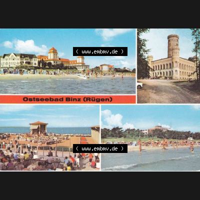 Ansichtskarte DDR Bezirk Rostock, Kreis Rügen, Ostseebad Binz, in Farbe - Color DDR, Ostseebad Binz (Rügen). Ansichtskarte bzw. Postkarte in Farbe... Sammlung