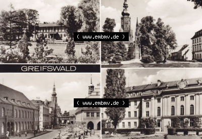 Ansichtskarte bzw. Postkarte in schwarzweiß - s/w aus DDR-Zeiten, Bezirk Rostock, Kreis Greifswald, unsortierte DDR-Sammlung Sammlung