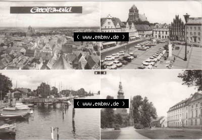 Ansichtskarte bzw. Postkarte in schwarzweiß - s/w aus DDR-Zeiten, Bezirk Rostock, Kreis Greifswald, unsortierte DDR-Sammlung Sammlung