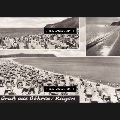 Ansichtskarte DDR Bezirk Rostock, Kreis Rügen, Ostseebad Göhren: Gruß aus Göhren - Rügen. Ansichtskarte bzw. Postkarte aus DDR-Zeiten der Deutschen... Sammlung